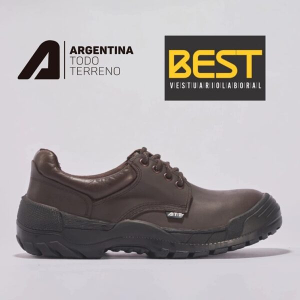 ZAPATO DE SEGURIDAD "ATT" CHUBUT T. 39 AL 47 NEGRO/MARRÓN - Imagen 5