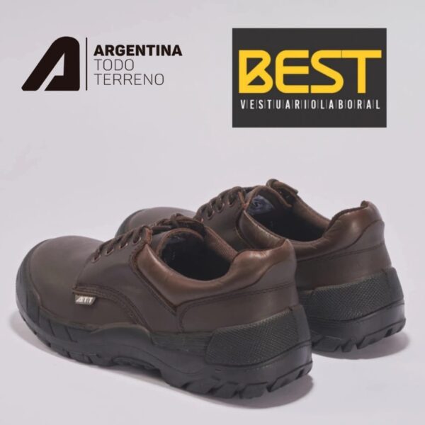 ZAPATO DE SEGURIDAD "ATT" CHUBUT T. 39 AL 47 NEGRO/MARRÓN - Imagen 6