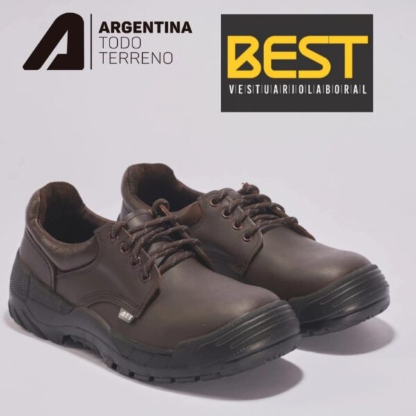 ZAPATO DE SEGURIDAD "ATT" CHUBUT T. 39 AL 47 NEGRO/MARRÓN - Imagen 4