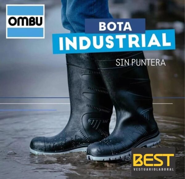BOTA PVC INDUSTRIAL "OMBU" SIN PUNTERA NEGRO